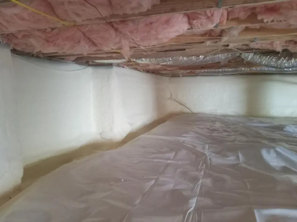 Crawl space encapsulation with closed-cell spray foam for Attic Insulation in Arden Hills
