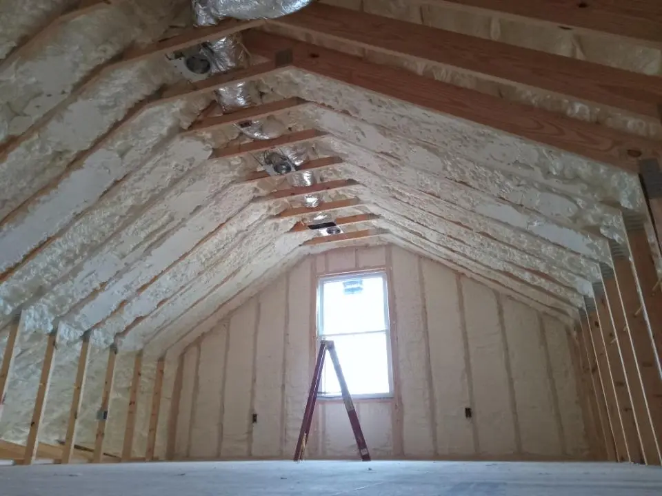 Spray foam roofing application for Crawl Space Insulation project in Arden Hills